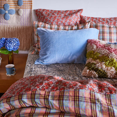 Piemonte Velvet Pillowcase - Blue Bell